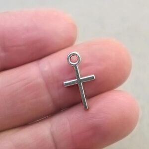 Small cross jewelry charm